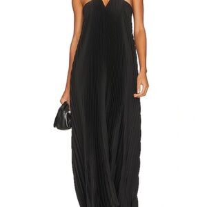 Chic Strapless Black Maxi Dress